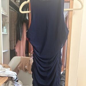 Elegant Navy Sleeveless Dress
